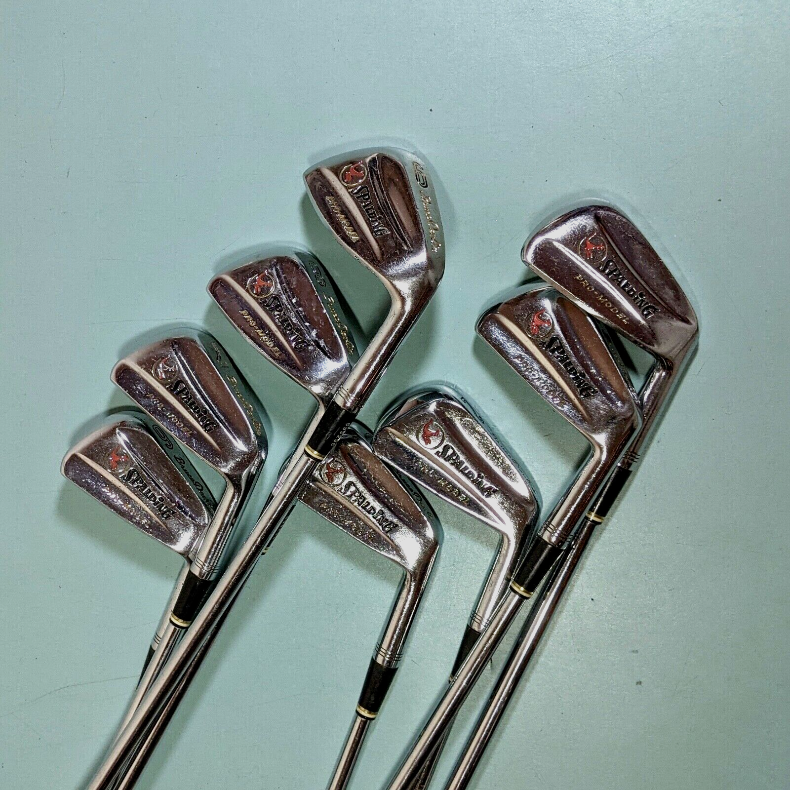 SPALDING SAND CLUB BEAM PRO MODEL ビンテージ Spalding Bruce Devlin Pro-Model Iron set, 8 Golf Clubs, All