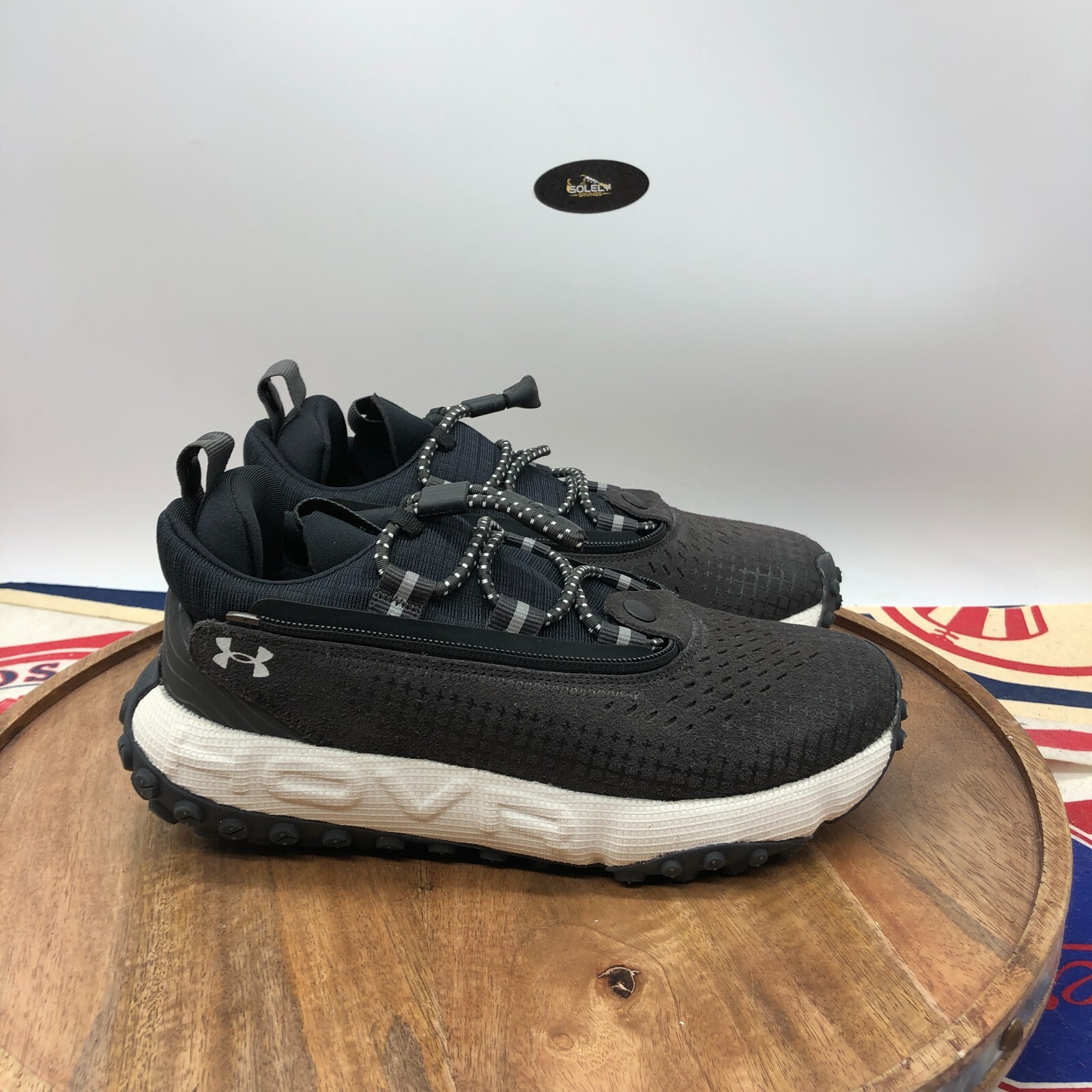 Under Armour HOVR Summit Fat Tire Delta Black Grey Mens 6