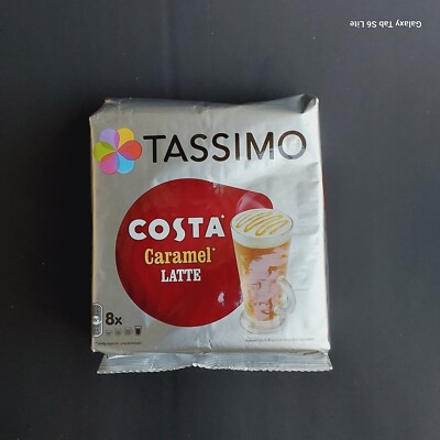TASSIMO Costa Caramel Latte  (2 Boxes Of 8), Total 16 T Discs) Expresso+Latte 