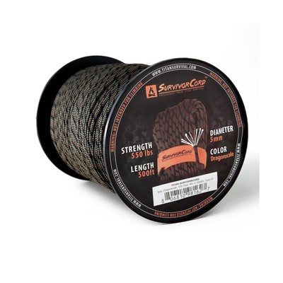 620 LB  Hank, Paracord 550 Type III, Military Grade, Heavy Duty P...