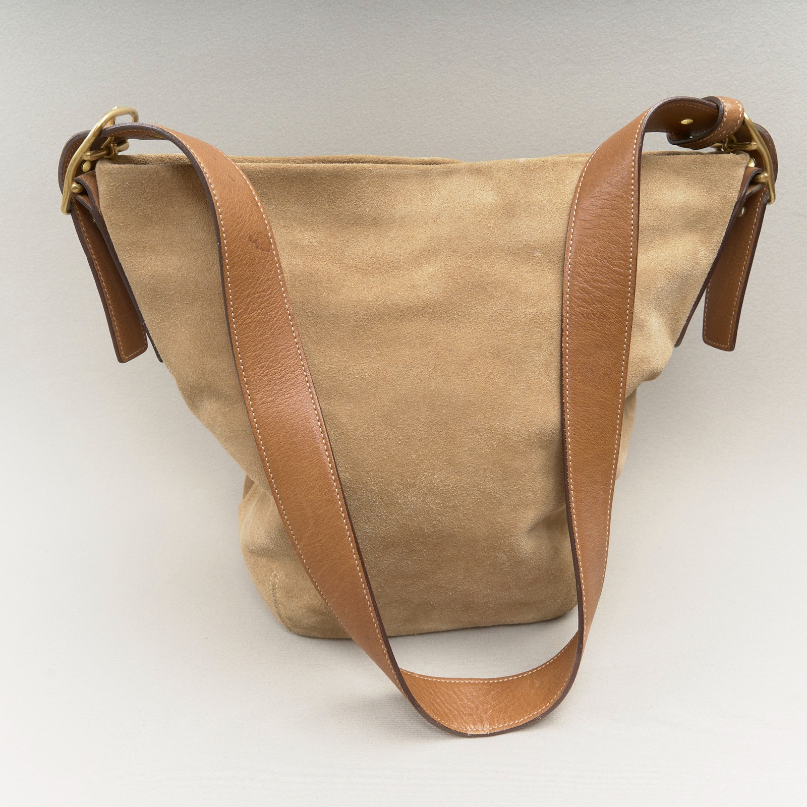 Vintage Coach Legacy Ergo Bucket Bag Tan Leather Suede
