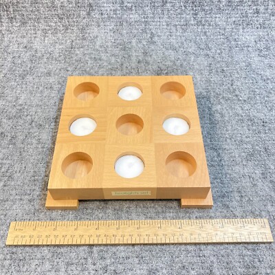 Michael Graves Design Tea Light Holder Wood Holds 9 Candles