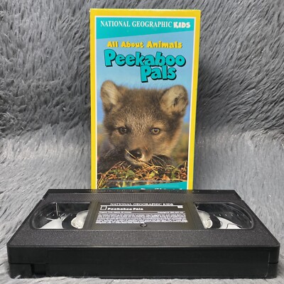 All About Animals - Peekaboo Pals VHS Tape 2000 National Geographic s Education