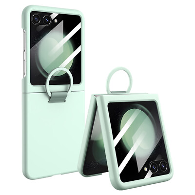 For Samsung Galaxy Z Flip5 5G Slim Shockproof Screen Protector with Ring Case 