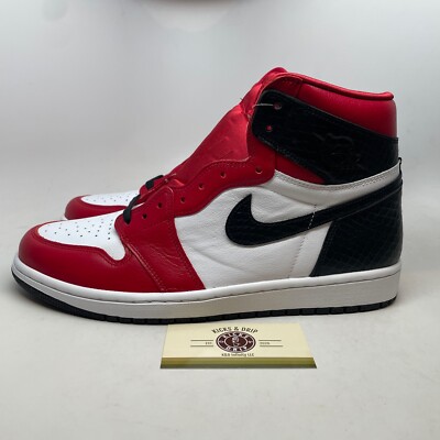 Nike Air Jordan 1 Retro High Satin Snake Chicago Women's Size 12 = Men 10.5 NEW!