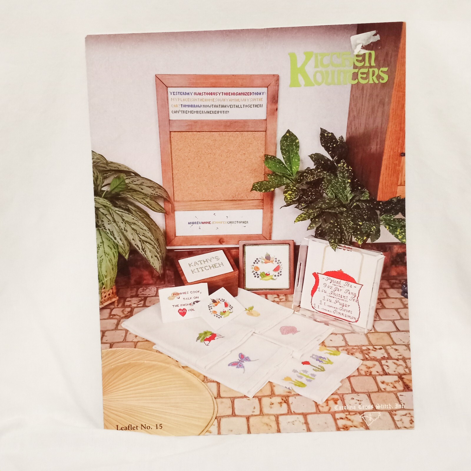 Patterns Leaflet 15 Recipes Kitchen Counters Carolina Cross Stitch