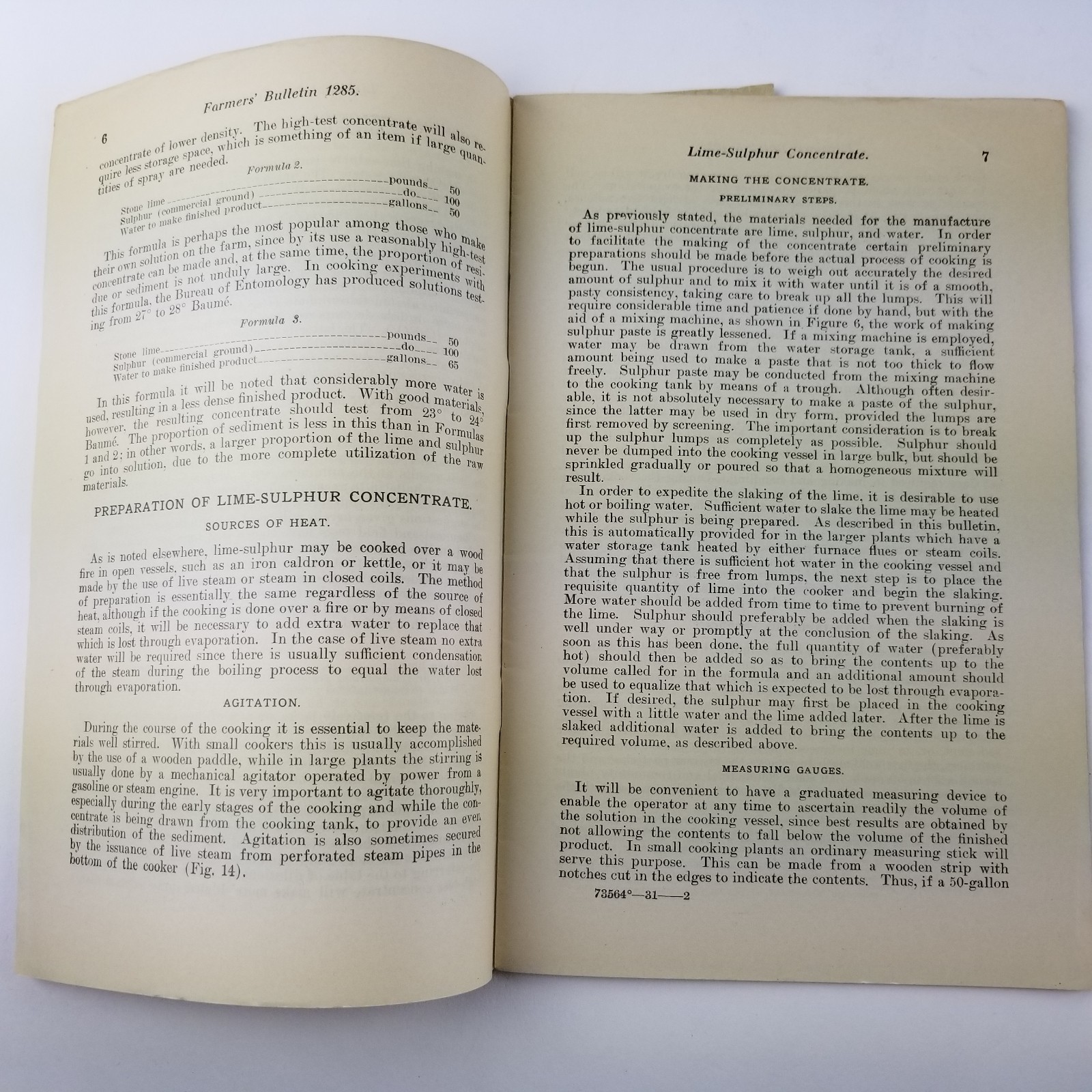 US Department of Agriculture Farmers Bulletin 1285 Lime Sulphur Concentrate Uses