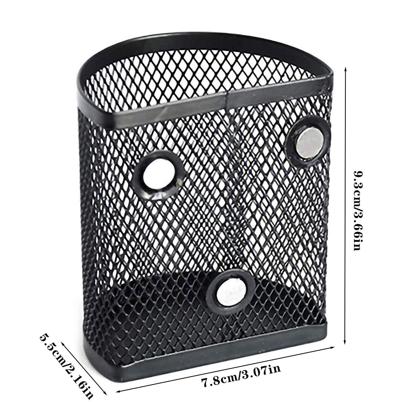 Magnetic Pencil Holder Metal Mesh Basket Strong Storage Locker Organizer