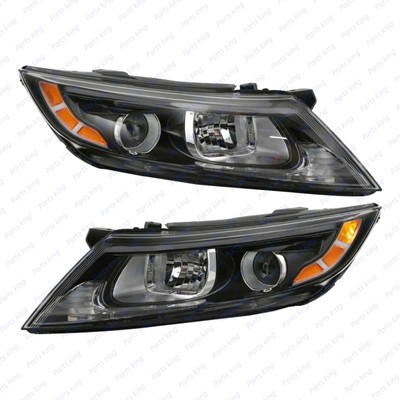 For 2014 2015 Kia Optima Halogen Headlight Projector w/o LED w/ Bulb Pair 2pc 