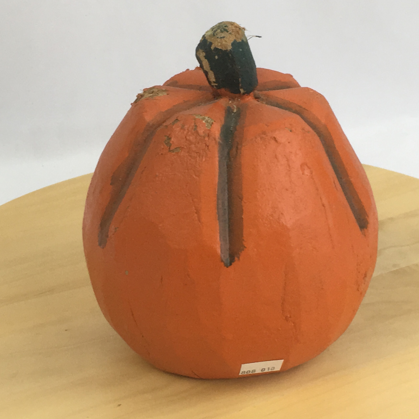 Vintage Rustic Carved Coconut Shell Jack-O-Lantern Farmouse Halloween pumpkin
