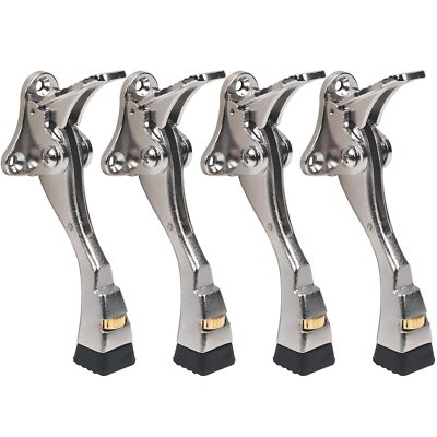 4 Packs Heavy Duty Kickdown Door Stopper One Touch Adjustable Kickdown Door S...