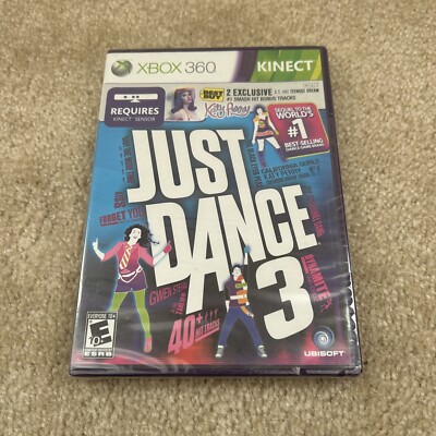 Just Dance 3 Xbox 360 Game Factory Sealed Best Buy Katy Perry 2 Exclusive Tracks