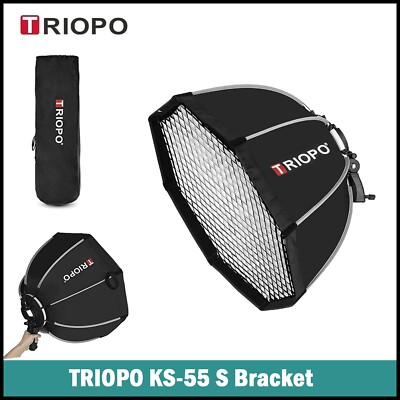 TRIOPO 55cm Octagon Softbox Handheld Foldable Softbox for Speedlite Flash Light