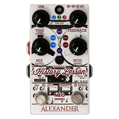 Alexander History Lesson V3 Multi-Mode Delay Guitar Effect Pedal
