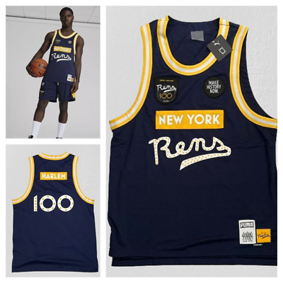   NWT $80 Puma X Black Fives Rens 100 Harlem Men's Sz L Basketball Jersey   