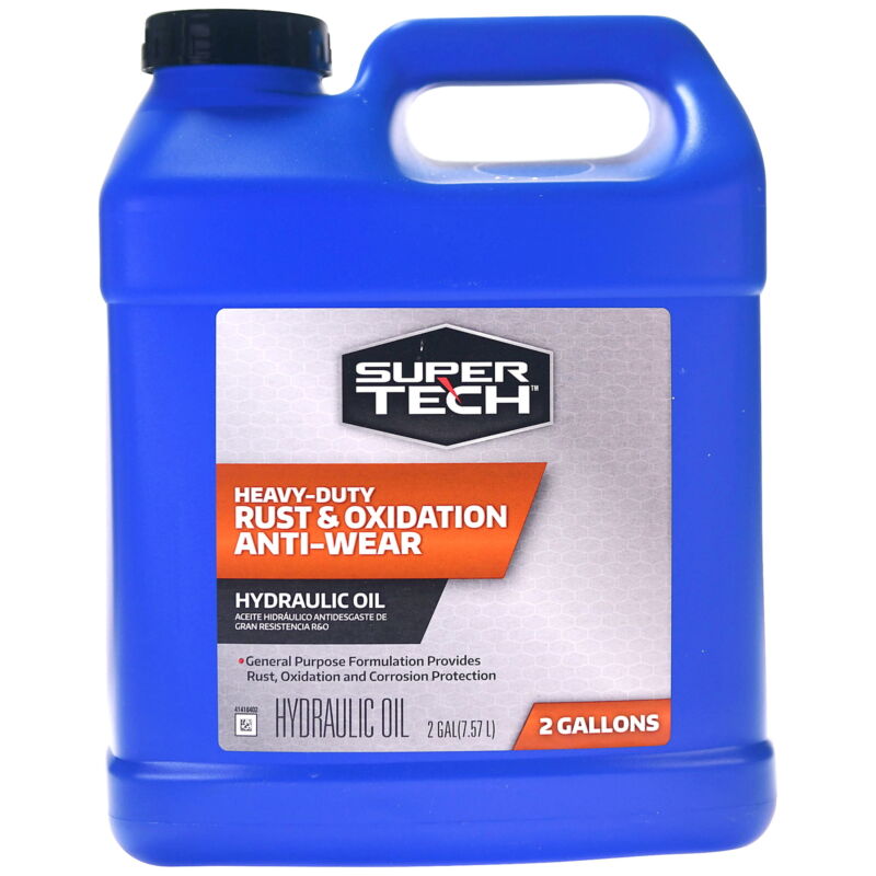 Super Tech Heavy Duty Rust and Oxidation Anti Wear Hydraulic Oil, 2 Gallons