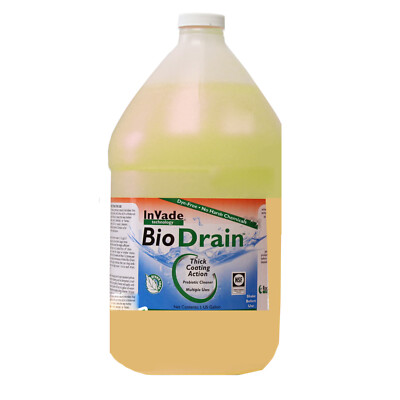 Invade Bio Drain Gel Treatment 4 Gals Eliminates Odors Sugar Snakes Fruit Flies
