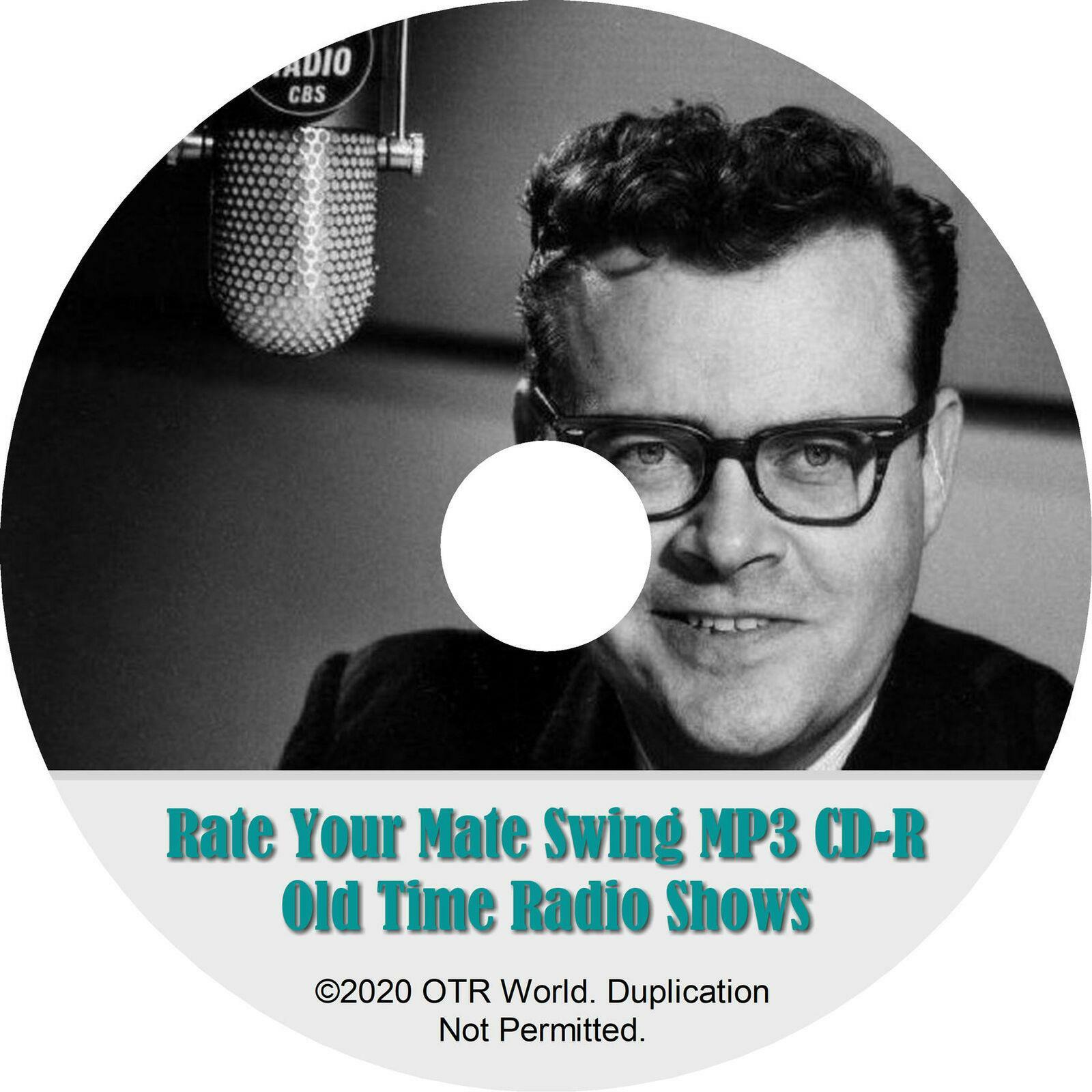Rate Your Mate Old Time Radio Shows OTR OTRS 2 Episodes On MP3 CD-R
