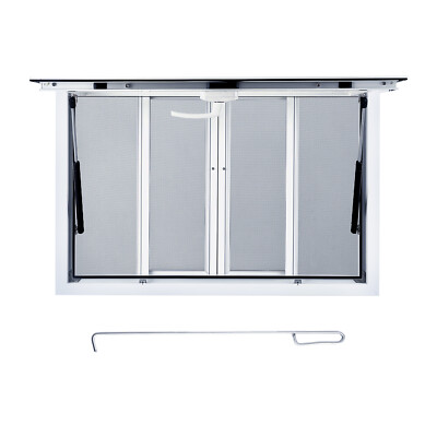 Concession Stand Food Trucks Serving Window with Sliding Screen Windows & Awning