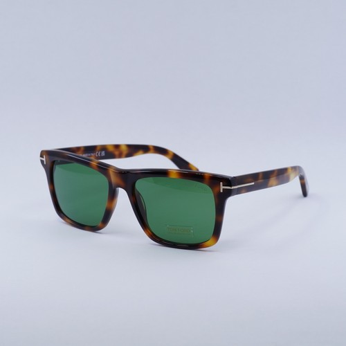 Pre-owned Tom Ford Ft0906 53n Blonde Havana/green 58-17-145 Sunglasses