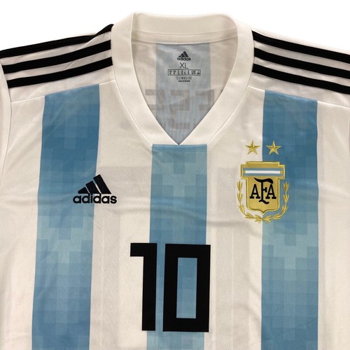 ウェア 07/08 Messi Argentina National Uniform 2008 Adidas Argentina Home Soccer Jersey Lionel Messi Men XL