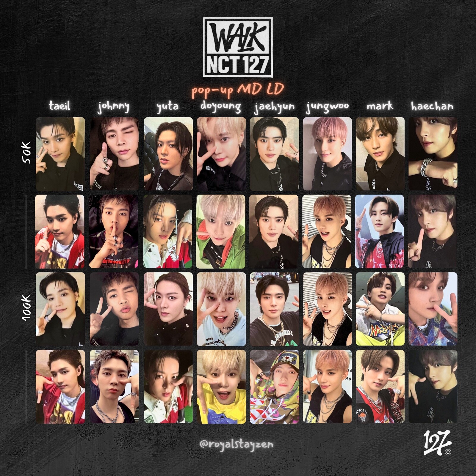 nct 127 マーク 10万ウォン 購入特典 トレカ walk popup NCT127 【公式