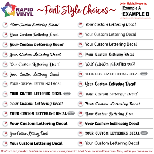 Custom Vinyl Text Lettering Decal Windshield Banner Truck Car Glass Window Body