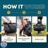 Earth Pak Waterproof Duffel Bag - Heavy Duty Motorcycle Dry Bag with Large Storage Space Perfect for Traveling, Camping, Kayaking, Fishing and Canoeing Bag 50L/70L/90L/120L Sizes