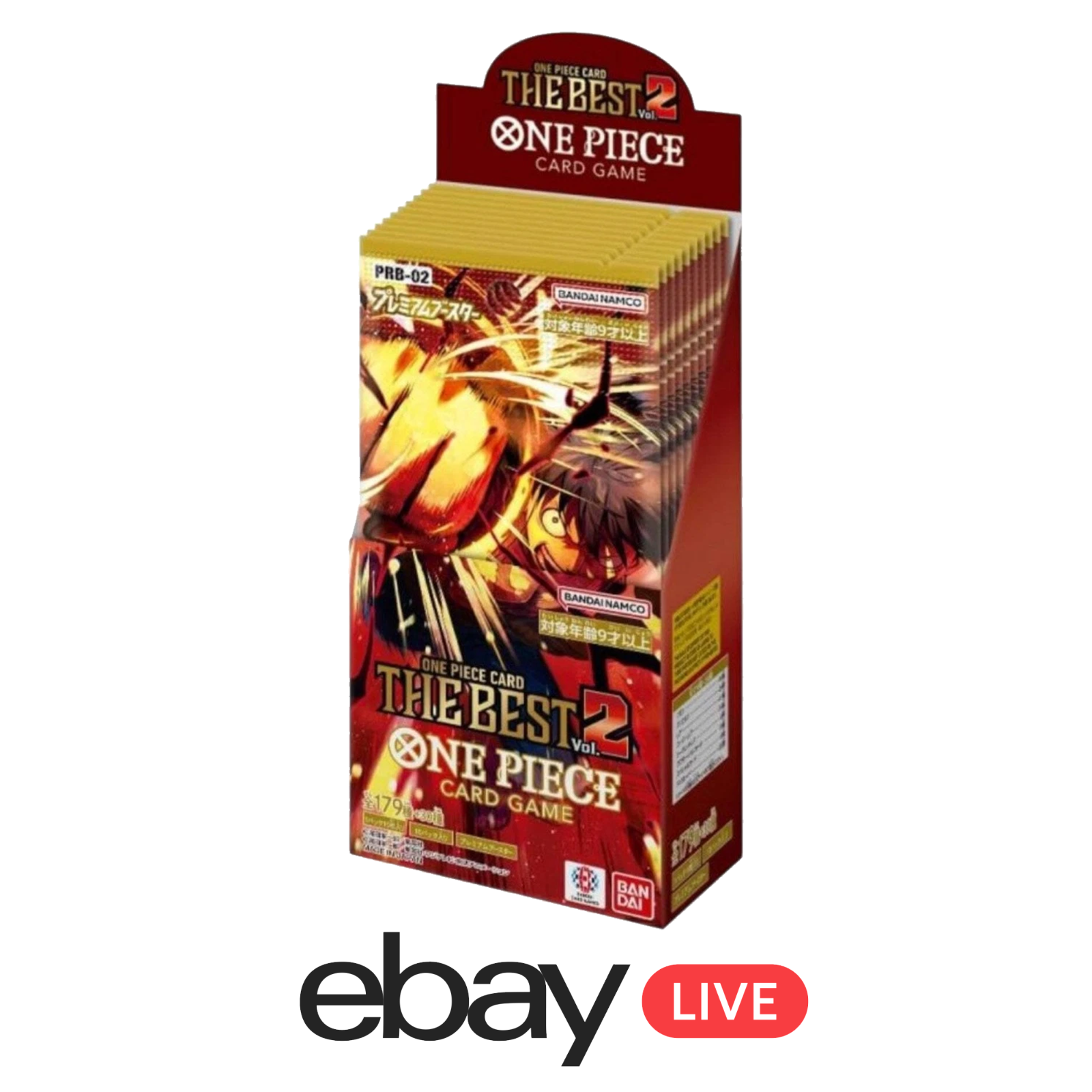 ONE PIECE CARD THE BEST vol.2　3BOX Amazon.com: BANDAI ONE Piece Card Game The Best Vol.2 (PRB