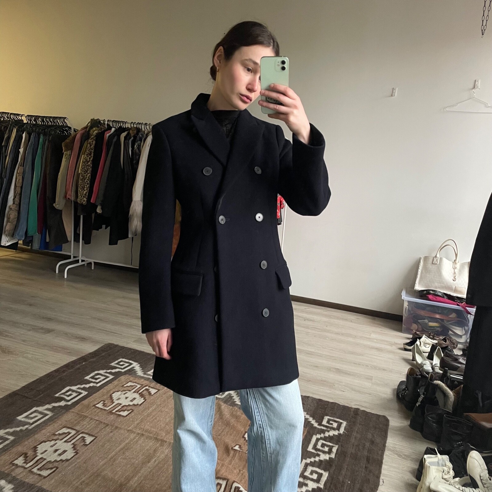 Jil Sander Raf Simons Era Women's Tailored Wool Double