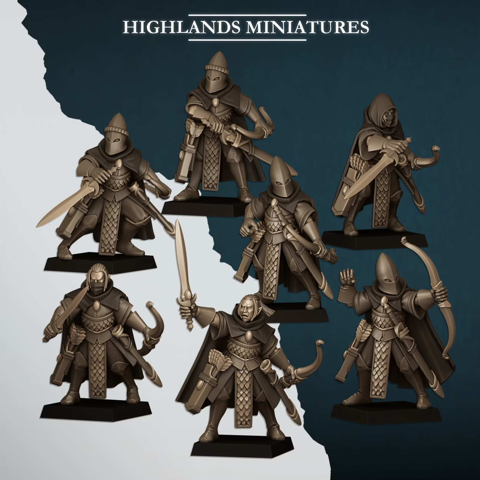 Aegean Shadows Set | 32mm Resin Fantasy Miniatures | Highlands Miniatures