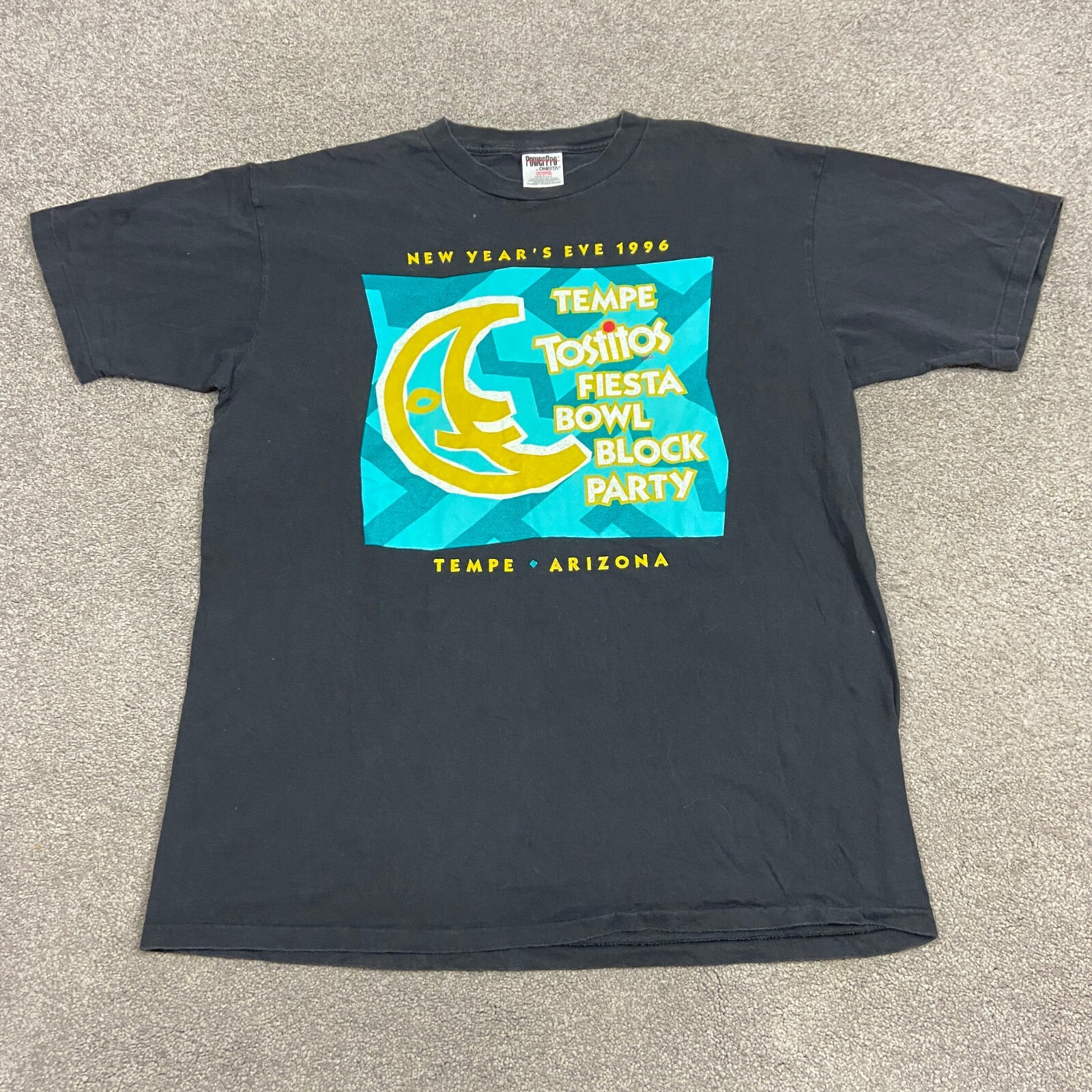 ダウ90000 foods-tee vol.1 Vintage 90s Oneita Tempe Tostitos Fiesta Bowl T Shirt Mens