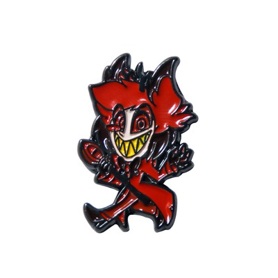 Cartoon Hazbin Hotel Angel Dust Alastor Vaggie Helluva Boss Metal Brooch Badge