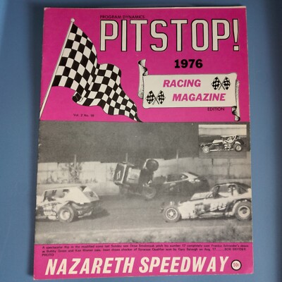 Nazareth Speedway 1976 Vol 2 No 18 Pitstop - Frankie Schneider - Racing Program