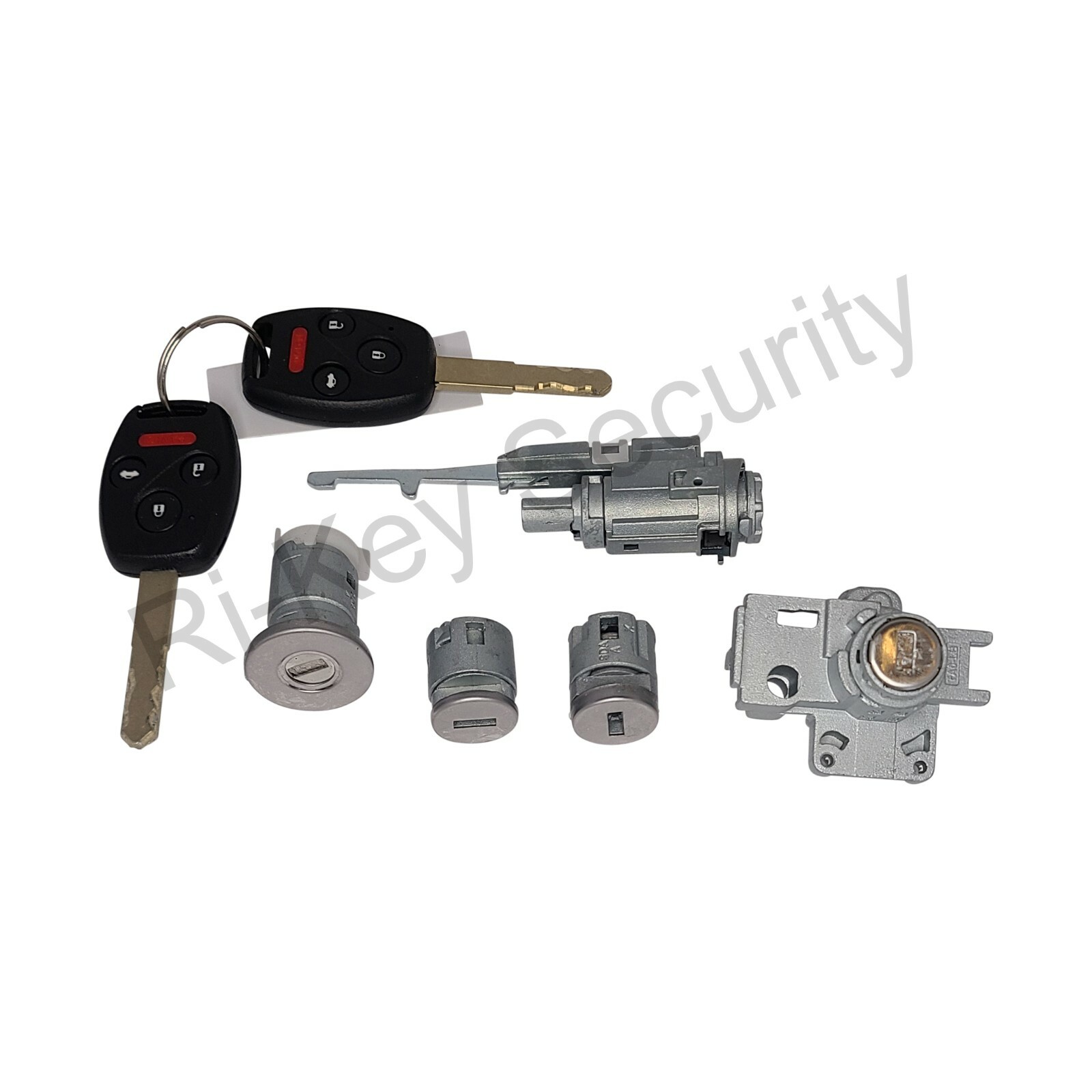 New Complete Lock Cylinder Set For Honda Accord 08-12 Ignition Door Trunk locks