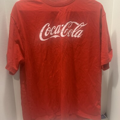 Vintage Coca Cola Coke T Shirt Tee Embroidered Spell Out Crewneck L