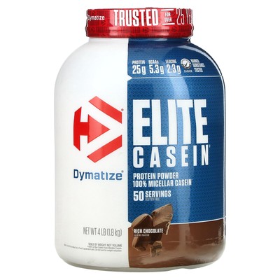 Elite Casein, насыщенный шоколад, 4 фунта (1,8 кг)