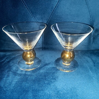 ORREFORS GUNNAR CYREN NOBEL BANQUET MARTINI GLASSES.