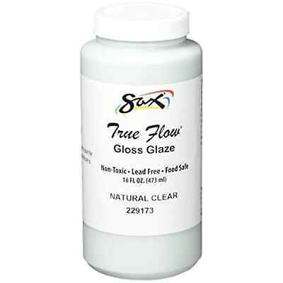 Sax True Flow Lead-Free Non-Toxic Gloss Glaze, 1 pt, Natural Clear