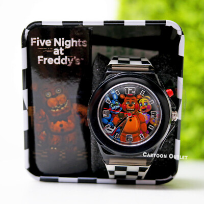 Five Nights at Freddy's  Light Up Analog Watch In Tin Box New Birthday Gift