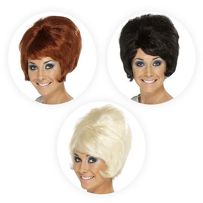 Ladies 60s Beehive Style Wig Hairstyle Swinging Sixties Fancy Dress Accessory