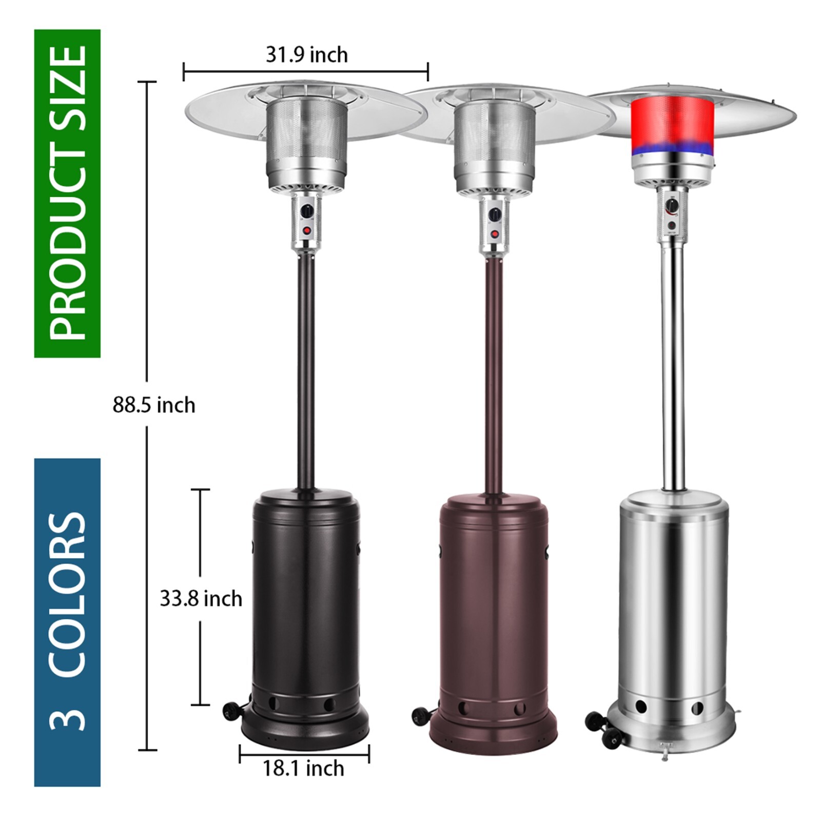 Vivicreate 48000 BTU Patio Heater Garden Restaurant Party Hotel Club Heater