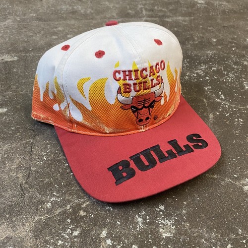 Vintage 90s Chicago Bulls Flame On Fire Snapback Hat Cap NBA Vintage 90s Chicago Bulls Flame On Fire Snapback Hat Cap NBA