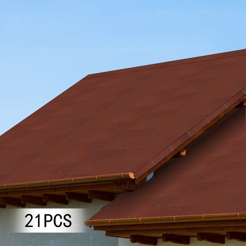 21Pcs Roofing Shingles Asphalt Shingles Roof Tile Asphalt Shingles 100*33.3cm