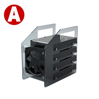 2/4/8/12 Bay Acrylic Hard Disk Rack 3.5 Inch HDD Bracket Holder Box Cage CasenUs