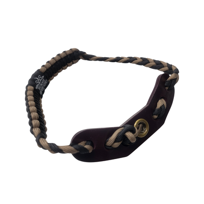 SAS Wrist Braided 550 Paracord Bow Sling with Leather Mount for Compound Bow 