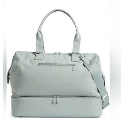 Pre-owned Beis Weekender Bag In Slate Blue Grey In Gray