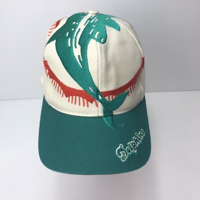 VINTAGE 90'S THE GAME MIAMI DOLPHINS BIG LOGO SNAPBACK HAT