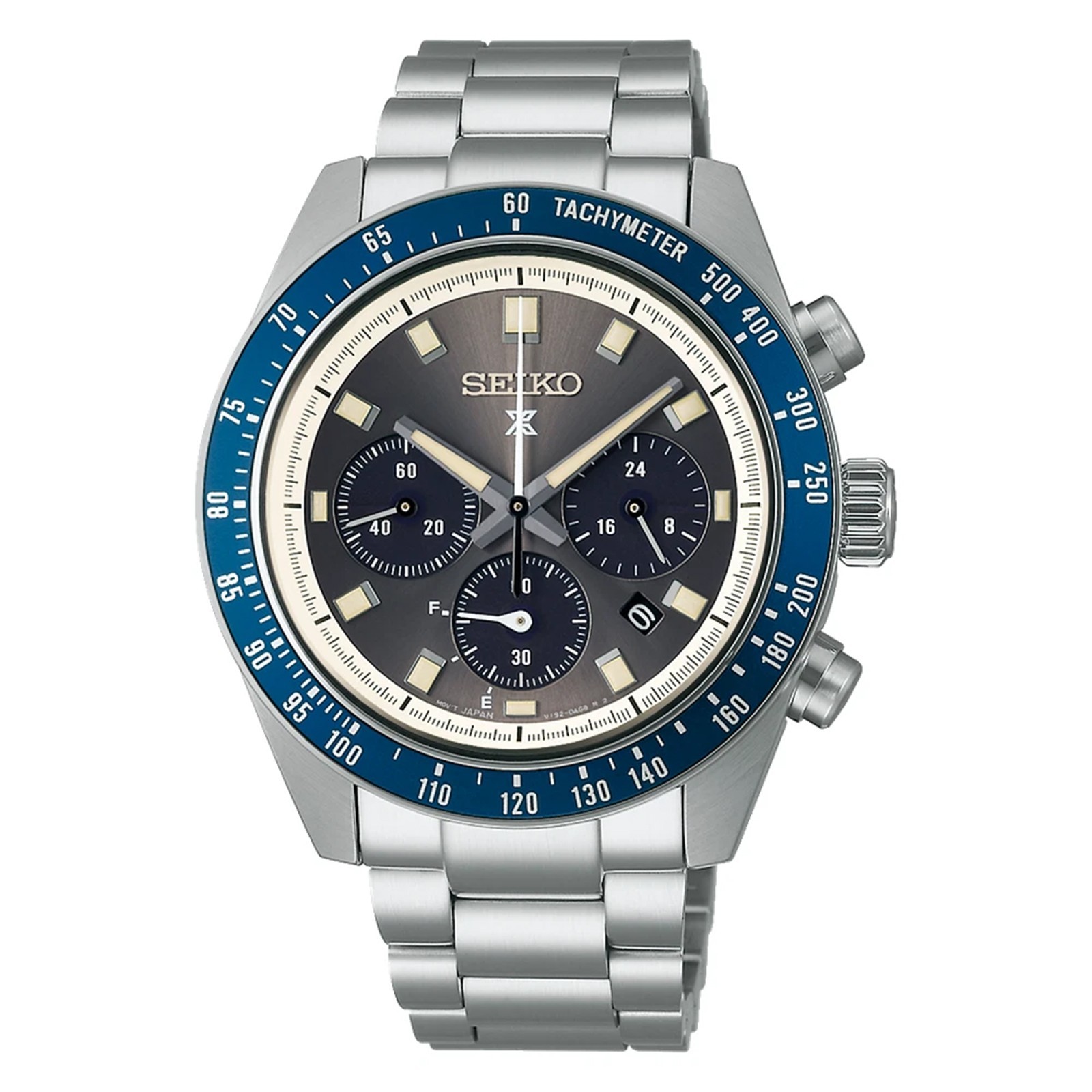 Seiko Prospex Speedtimer Solar Chronograph Black Dial Men's