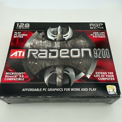NEW ATI Radeon 9200 128M AGP 8X/4X VGA/VO 100-436010 Video Graphics Card